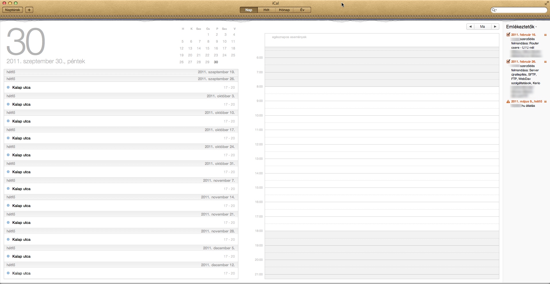 iCal napi nzet