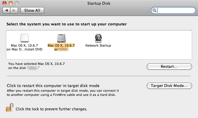 Startup Disk