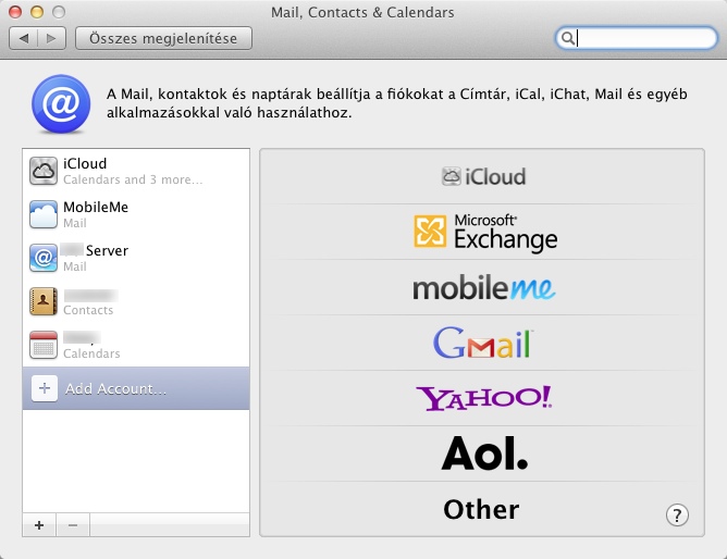iCloud settings on Mac