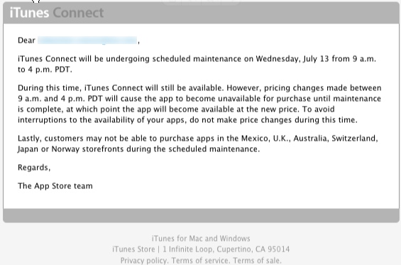 iTunes Connect