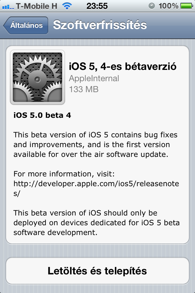 iOS 5 beta 4