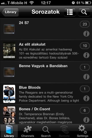 Plex iOS app