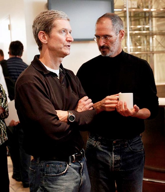 Tim Cook and Steve Jobs