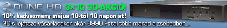 Dune HD 3D akci�: 10 napig 10% kedvezm�ny!